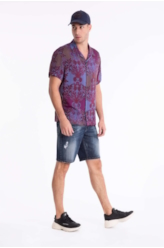 Bermuda Jeans Deep Blue 1804-Lav.Escuro C/ Rede