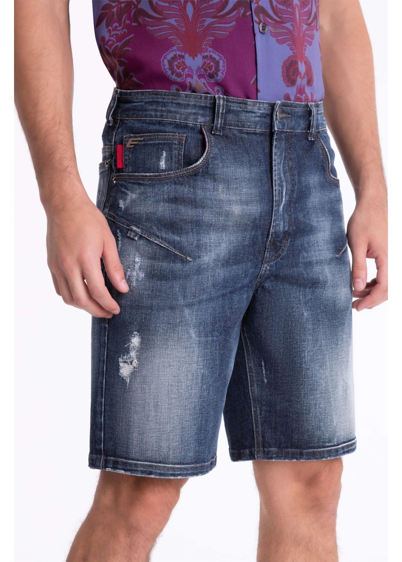 Bermuda Jeans Deep Blue 1804-Lav.Escuro C/ Rede