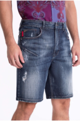 Bermuda Jeans Deep Blue 1804-Lav.Escuro C/ Rede