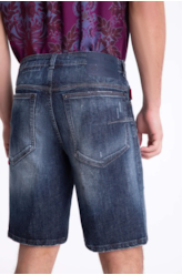 Bermuda Jeans Deep Blue 1804-Lav.Escuro C/ Rede