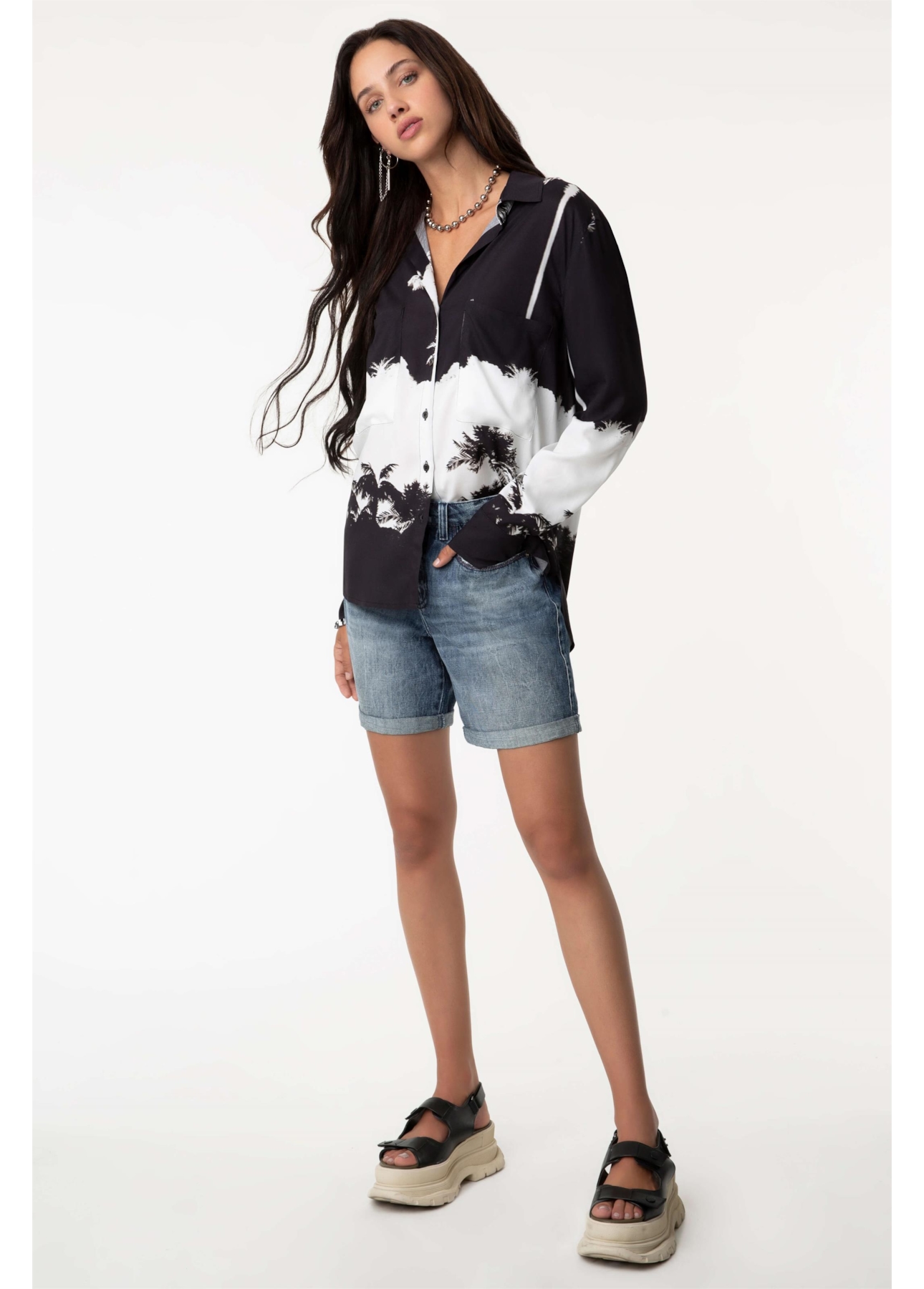 Bermuda Jeans Galaxy Classic Lav.Medio C/ Rede