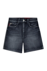 Bermuda Jeans Kyoto Mom 1632-Lav.Escuro C/Luvinha