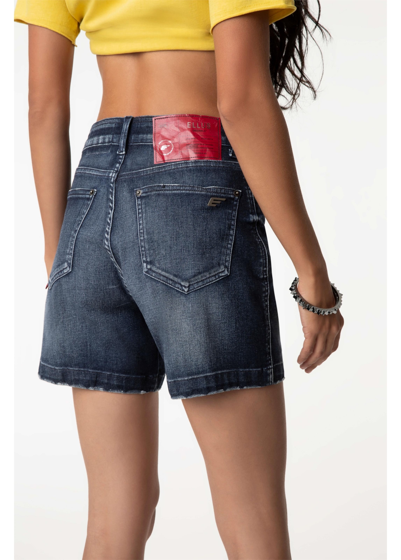 Bermuda Jeans Kyoto Mom 1632-Lav.Escuro C/Luvinha