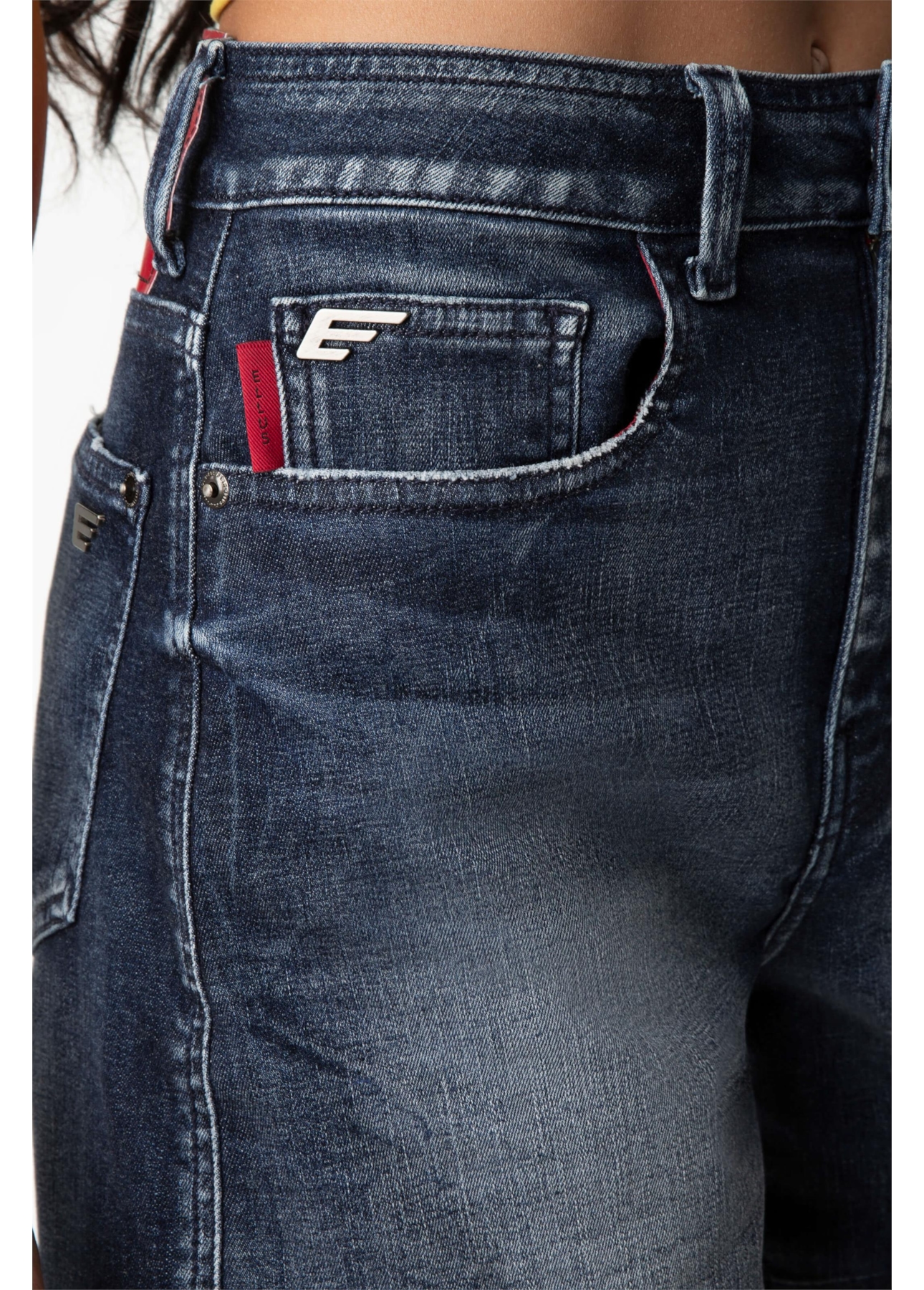 Bermuda Jeans Kyoto Mom 1632-Lav.Escuro C/Luvinha