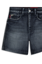 Bermuda Jeans Kyoto Mom 1632-Lav.Escuro C/Luvinha