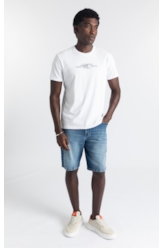 Bermuda Jeans New Blue Stretch Lav.Medio C/ Grampos