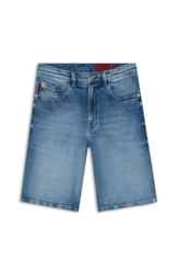 Bermuda Jeans New Blue Stretch Lav.Medio C/ Grampos