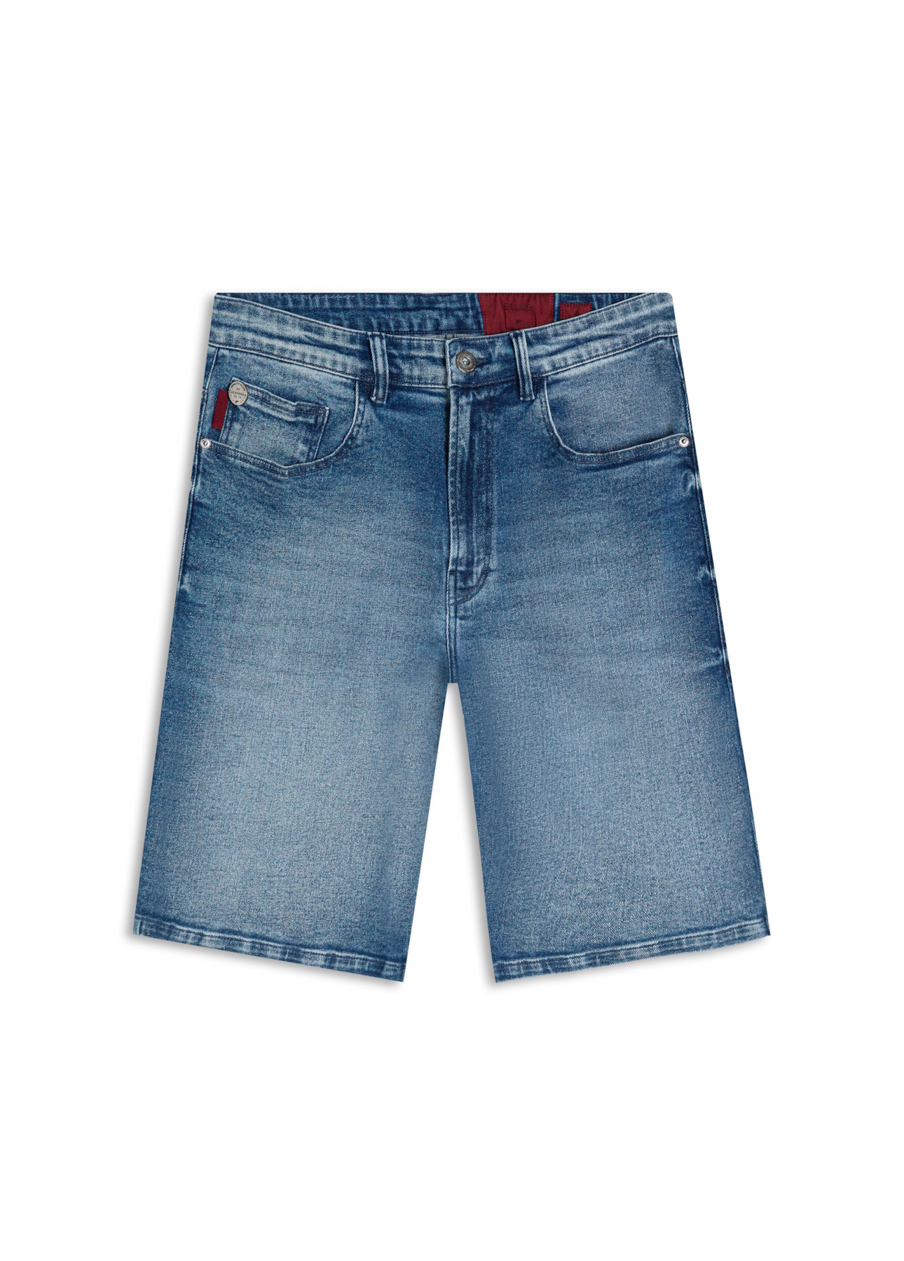 Bermuda Jeans New Blue Stretch Lav.Medio C/ Grampos