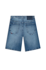 Bermuda Jeans New Blue Stretch Lav.Medio C/ Grampos