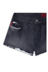 Bermuda Jeans Ocean Elastic (Mini) 5 Pockets Lav. 2083 - Black C/ Resina