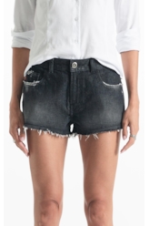 Bermuda Jeans Ocean Elastic (Mini) 5 Pockets Lav. 2083 - Black C/ Resina