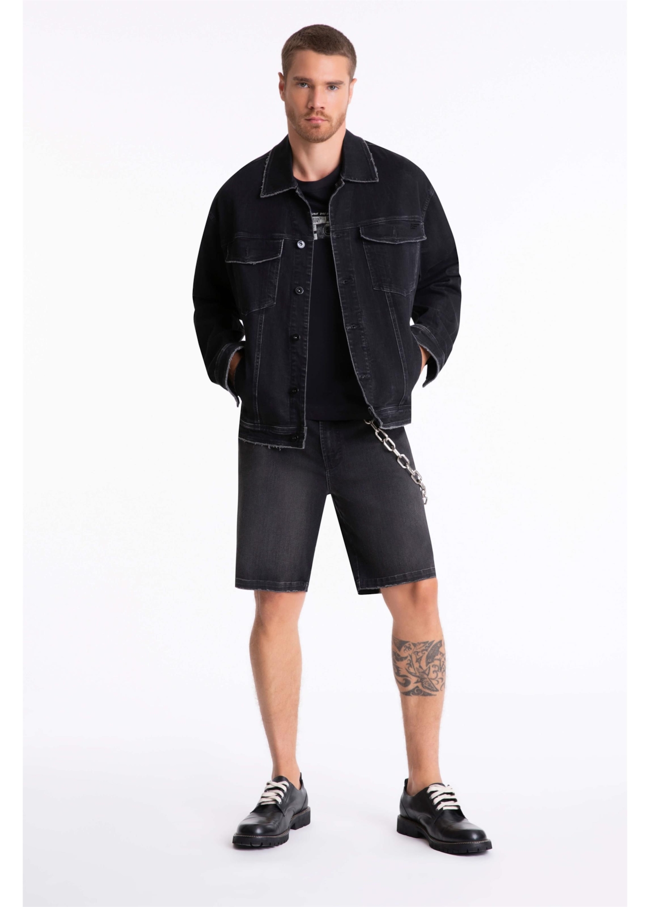 Bermuda Jeans Storm 1776 Lav.Black Estonado