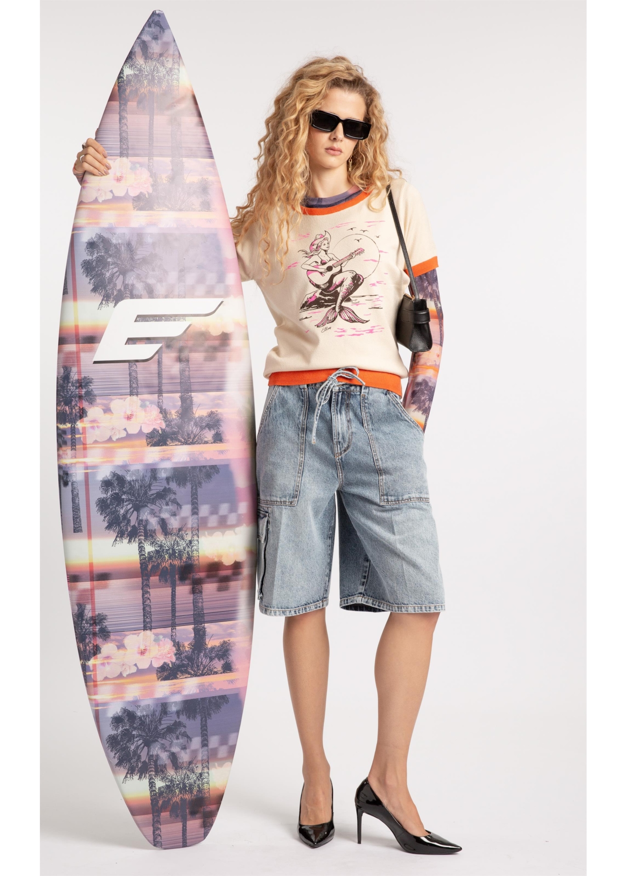 Bermuda Jeans Wide Lav.Claro