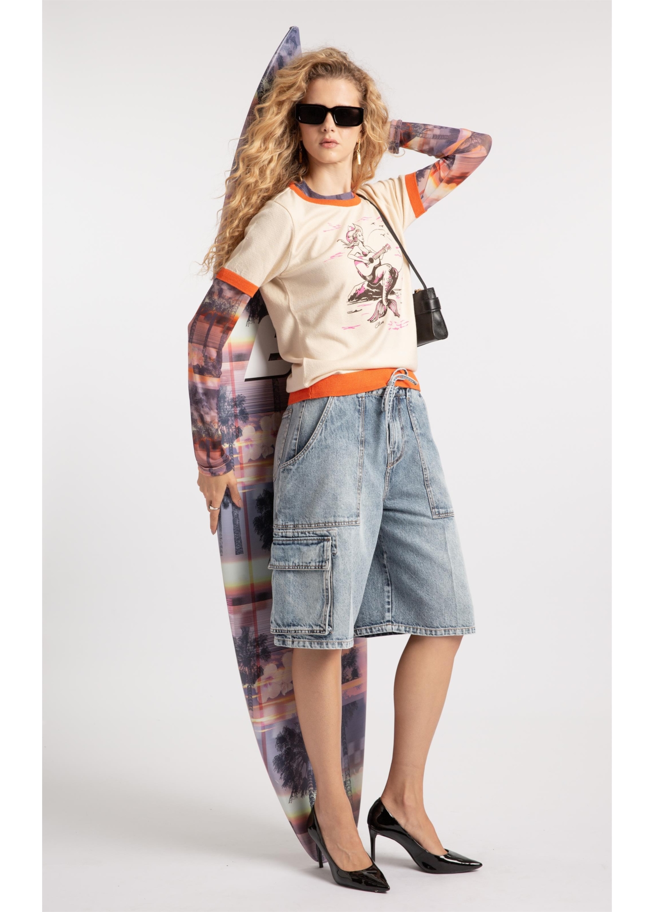 Bermuda Jeans Wide Lav.Claro