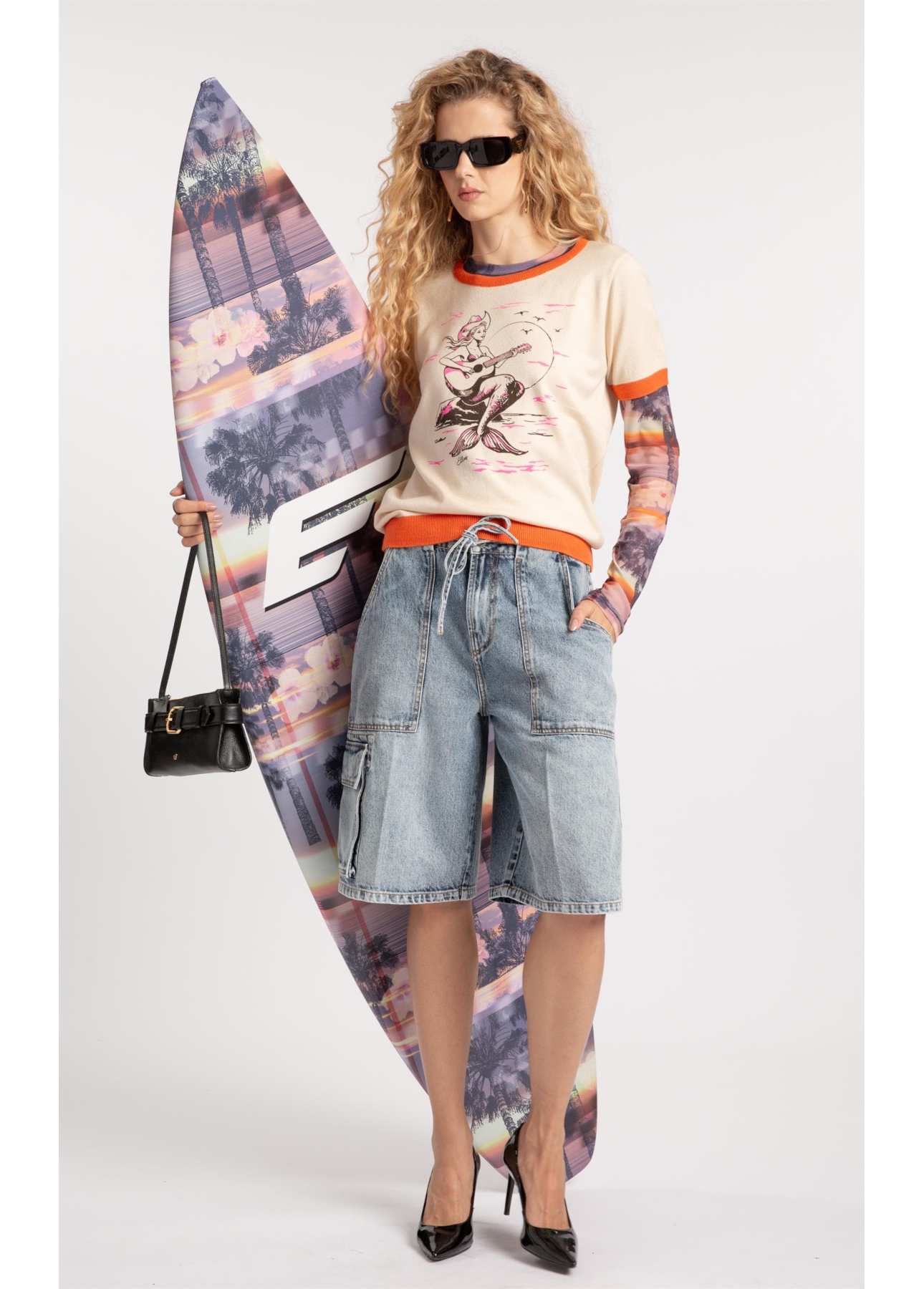 Bermuda Jeans Wide Lav.Claro