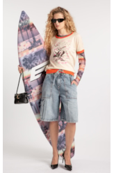 Bermuda Jeans Wide Lav.Claro