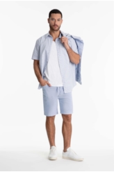 Bermuda Jogging Berlim Preppy Azul Claro