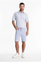 Bermuda Jogging Berlim Preppy Azul Claro