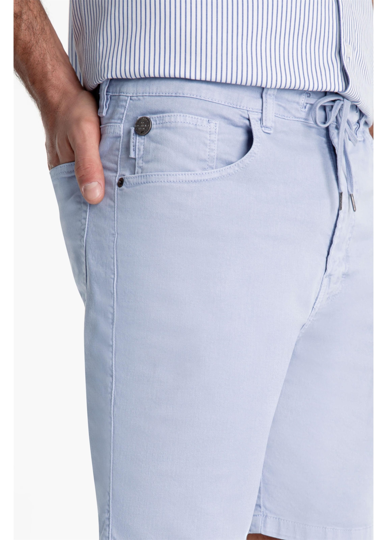 Bermuda Jogging Berlim Preppy Azul Claro