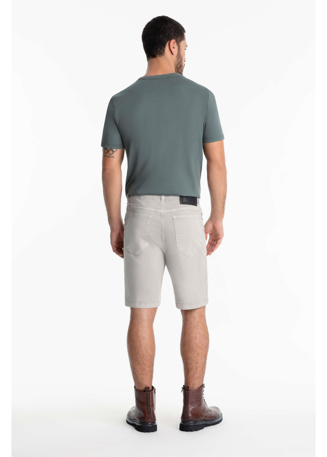 Bermuda Jogging Berlim Preppy Cinza Claro