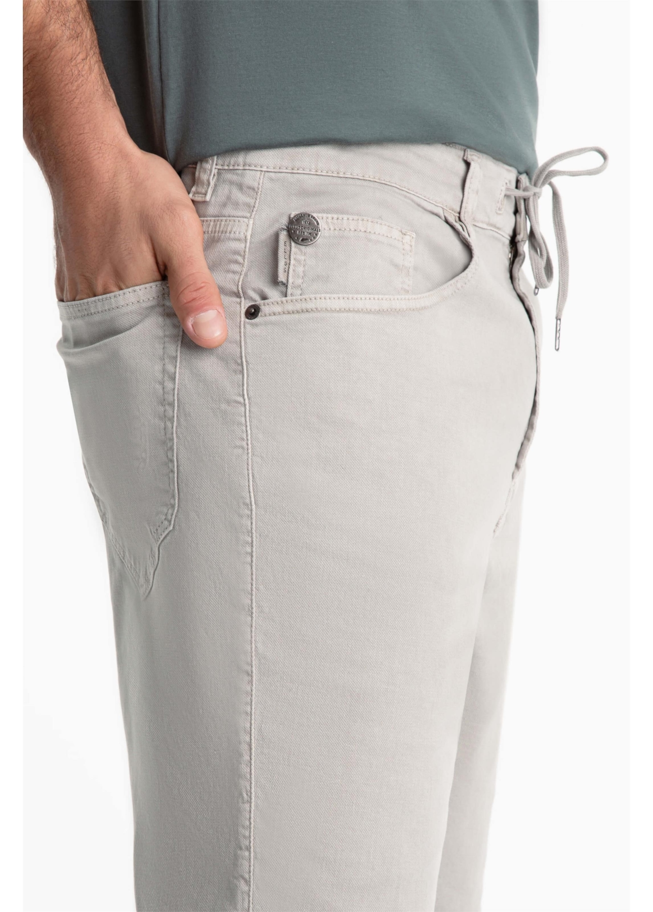 Bermuda Jogging Berlim Preppy Cinza Claro