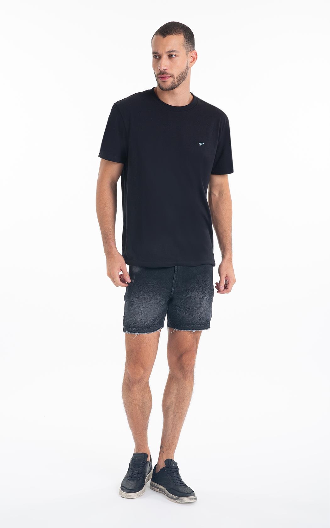 Bermuda Jogging Black Hawaii Lav.Black Com Resina