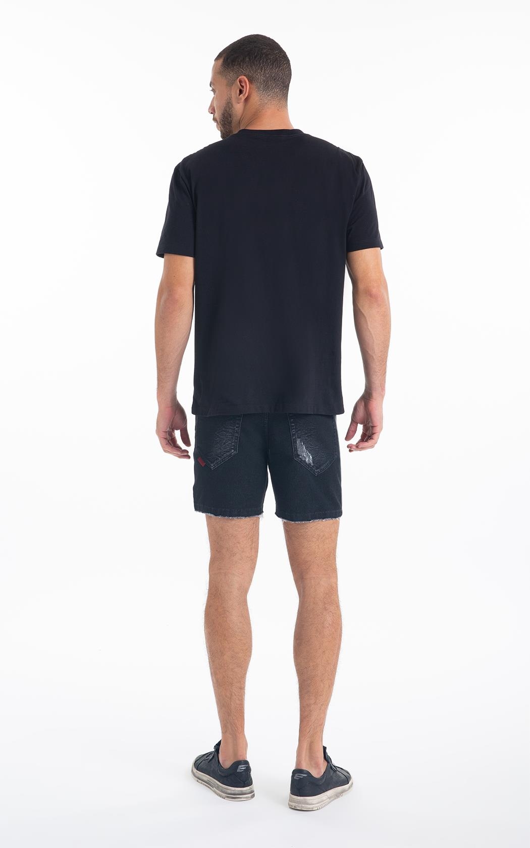 Bermuda Jogging Black Hawaii Lav.Black Com Resina