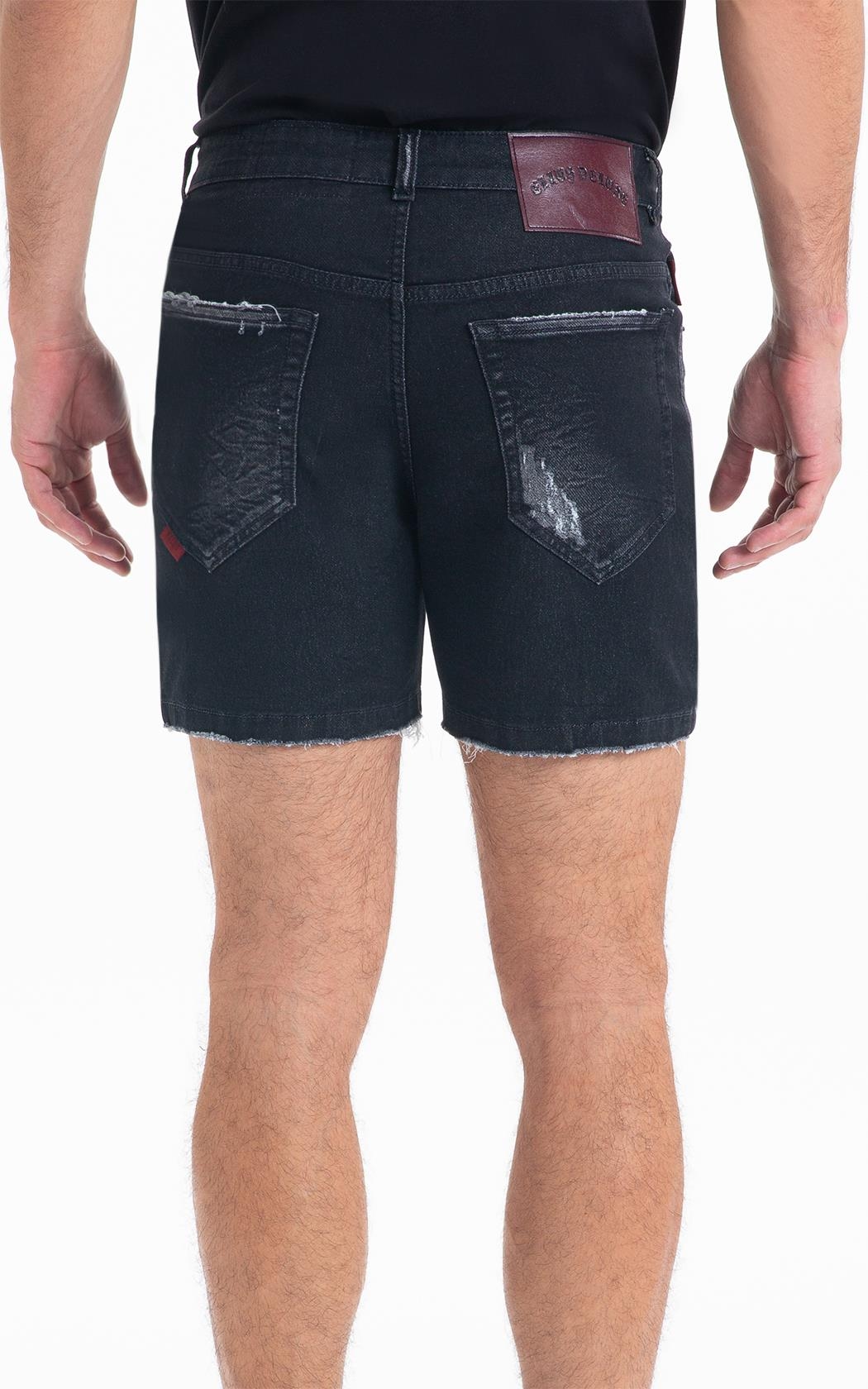 Bermuda Jogging Black Hawaii Lav.Black Com Resina