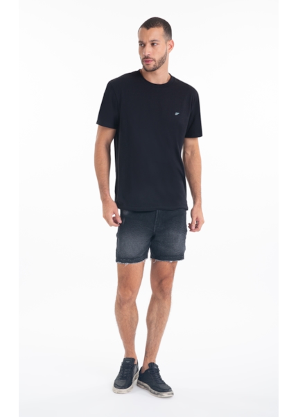  Bermuda Jogging Black Hawaii Lav.Black Com Resina