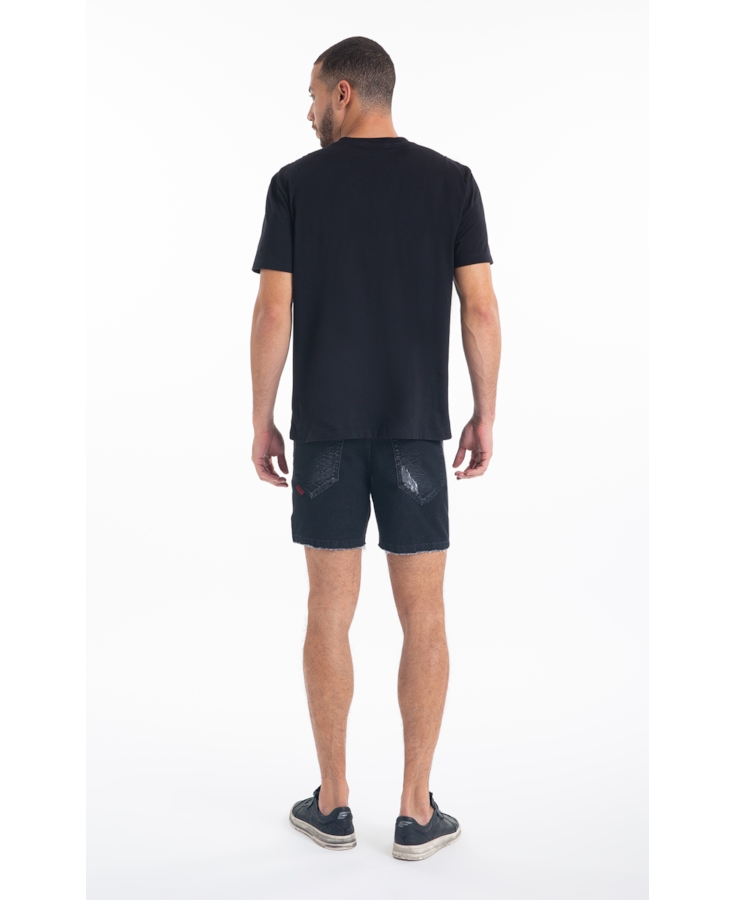  Bermuda Jogging Black Hawaii Lav.Black Com Resina