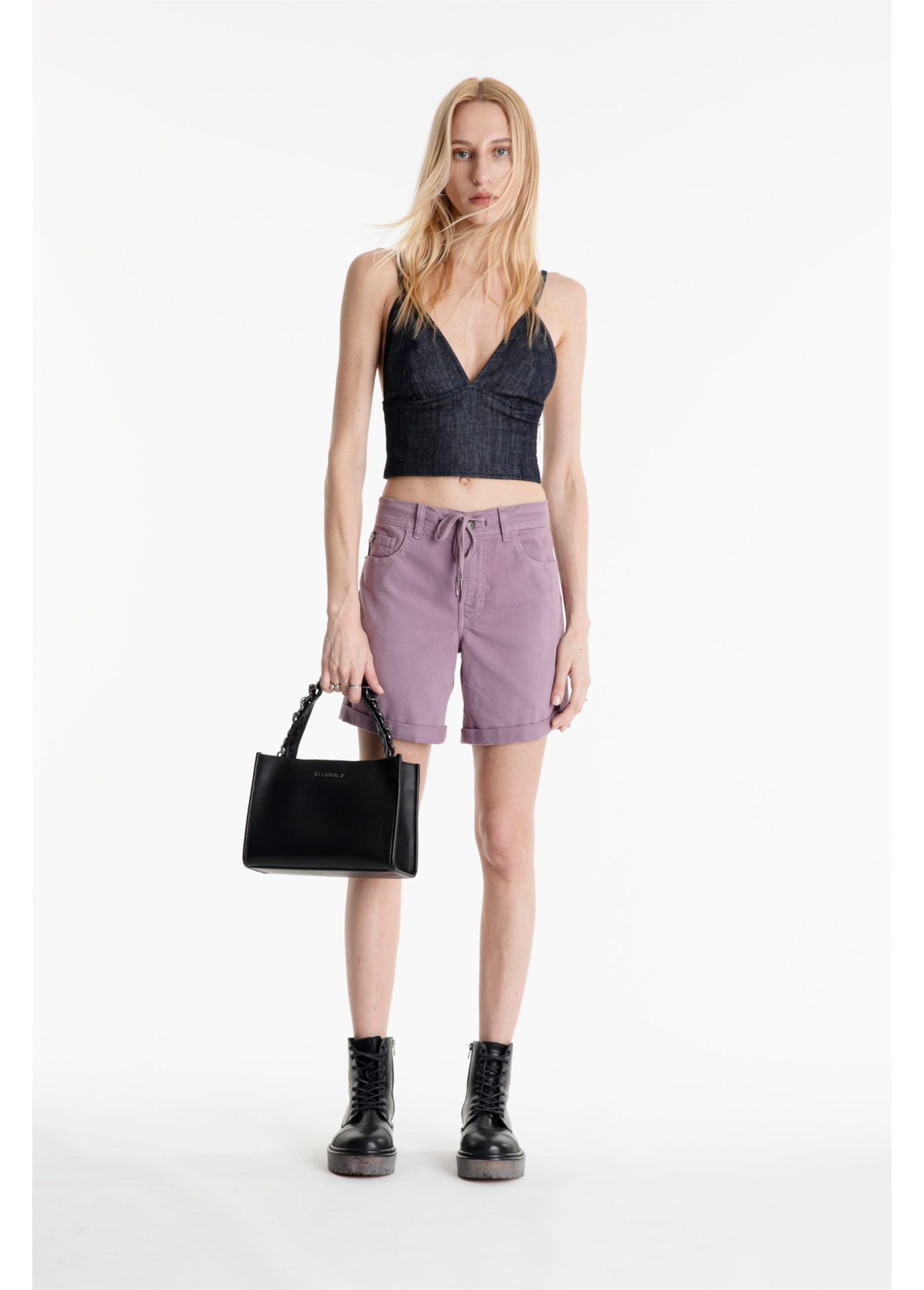 Bermuda Jogging Color Classic Preppy Ametista