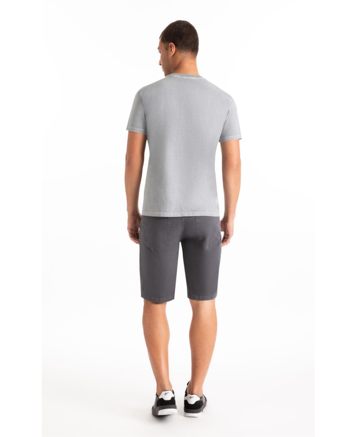 Bermuda Jogging Color Long Cinza Medio