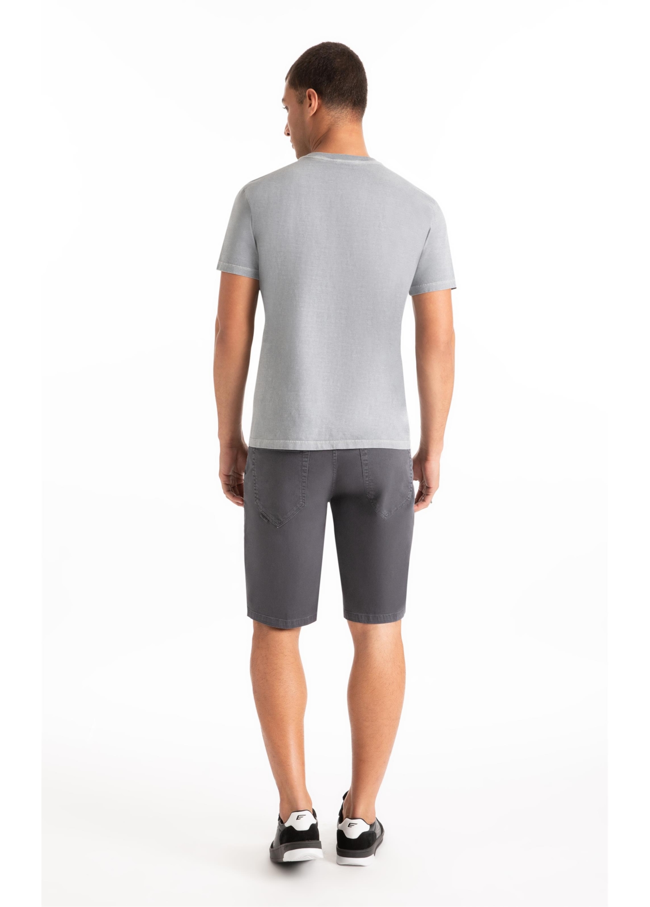 Bermuda Jogging Color Long Cinza Medio