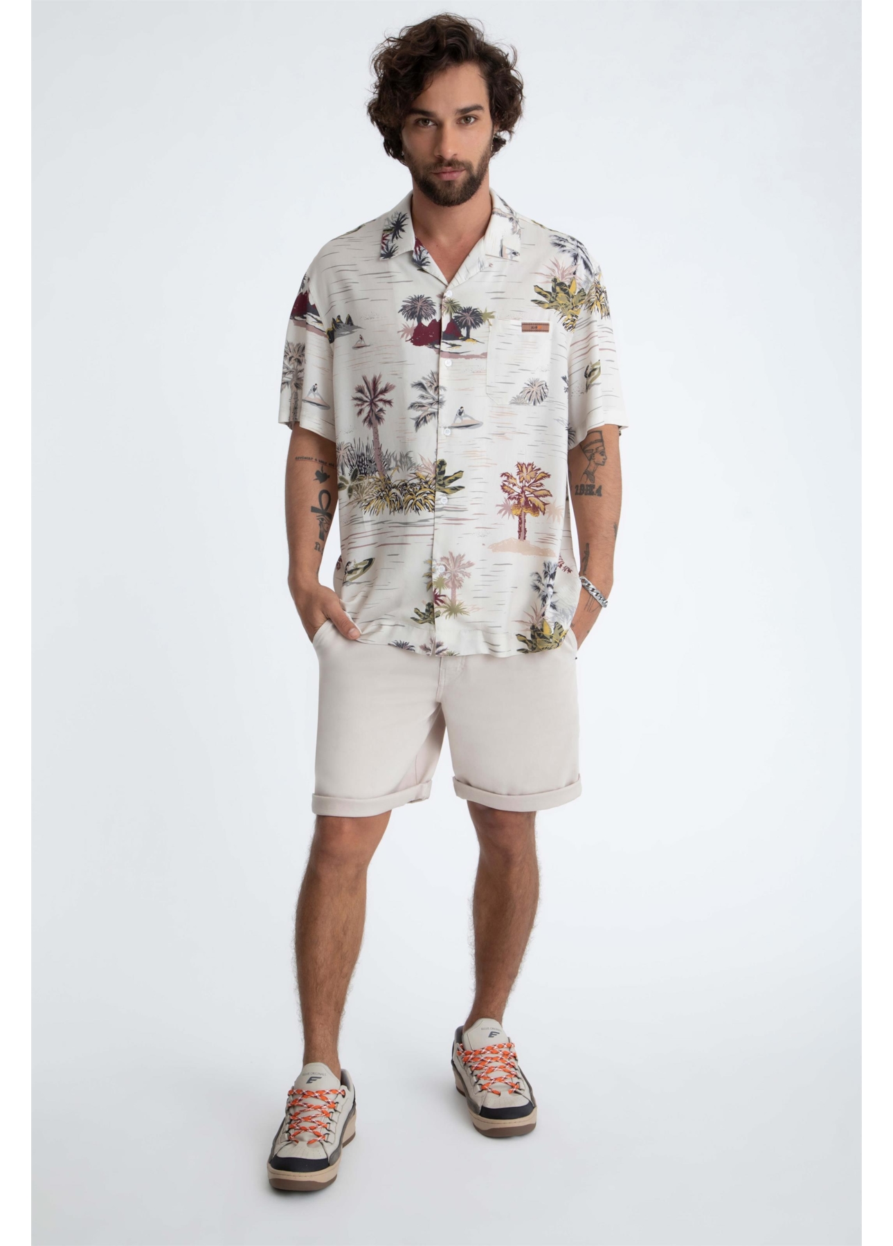 Bermuda Jogging Color Rock Areia