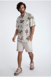 Bermuda Jogging Color Rock Areia