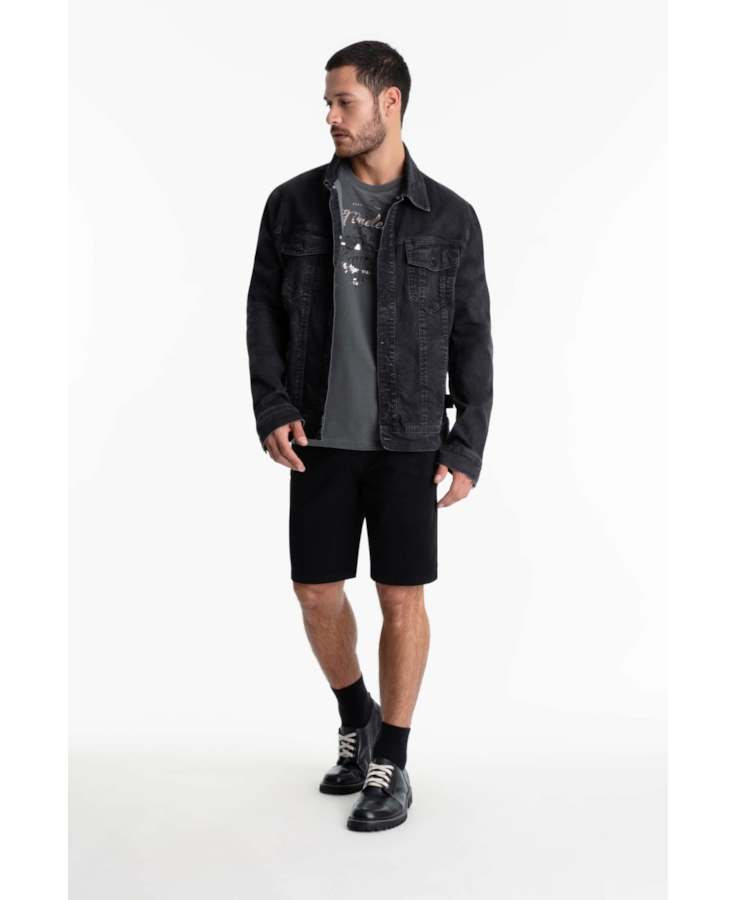 Bermuda Jogging Color Rock Preto