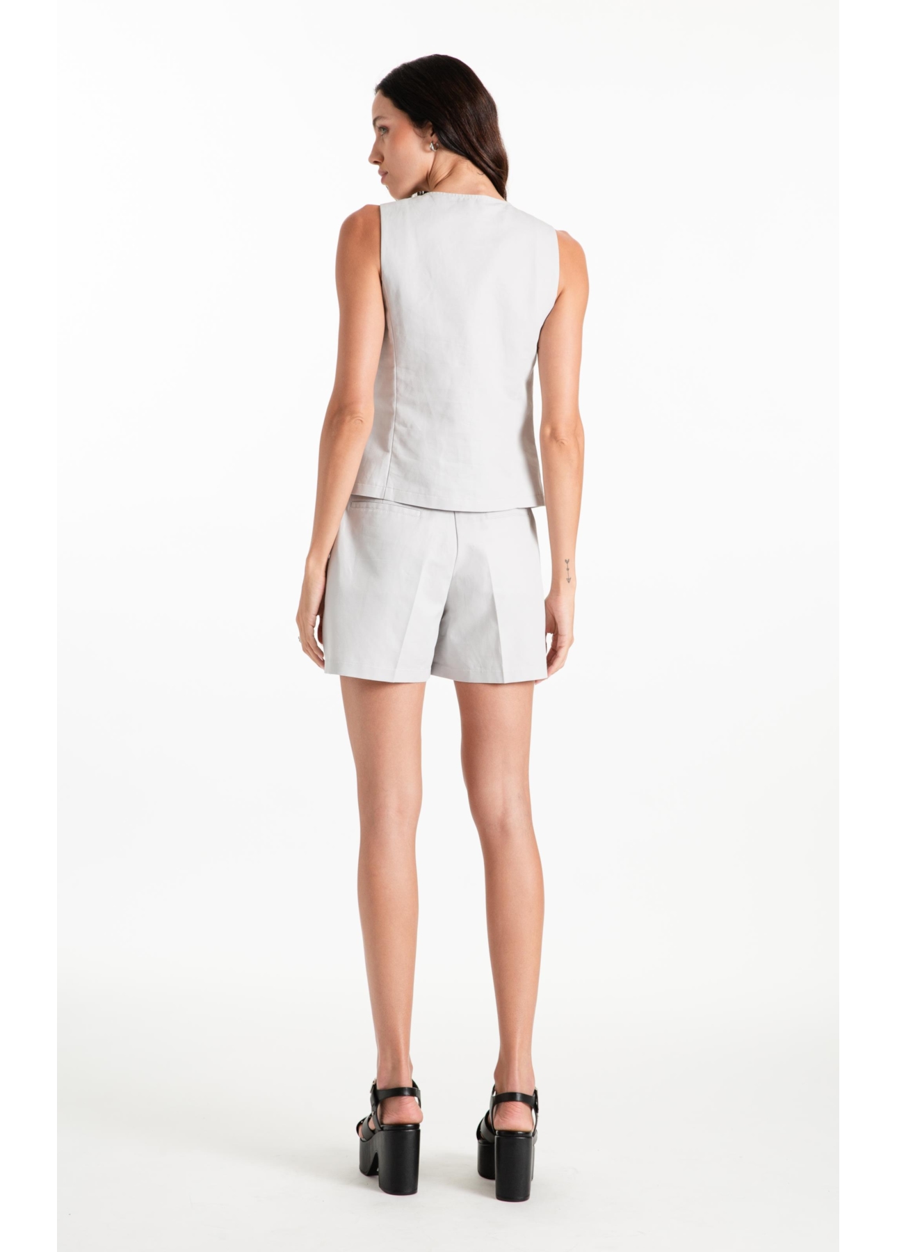 Bermuda Linen Blend Basic B. Faca Silver