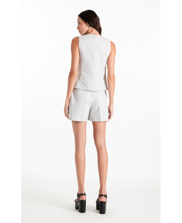 Bermuda Linen Blend Basic B. Faca Silver