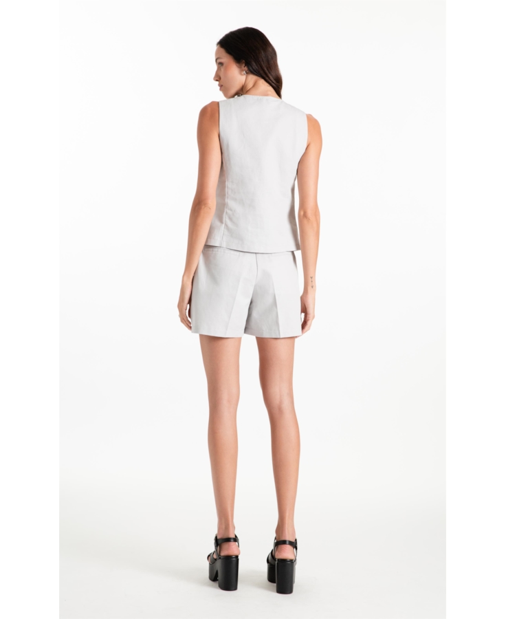Bermuda Linen Blend Basic B. Faca Silver