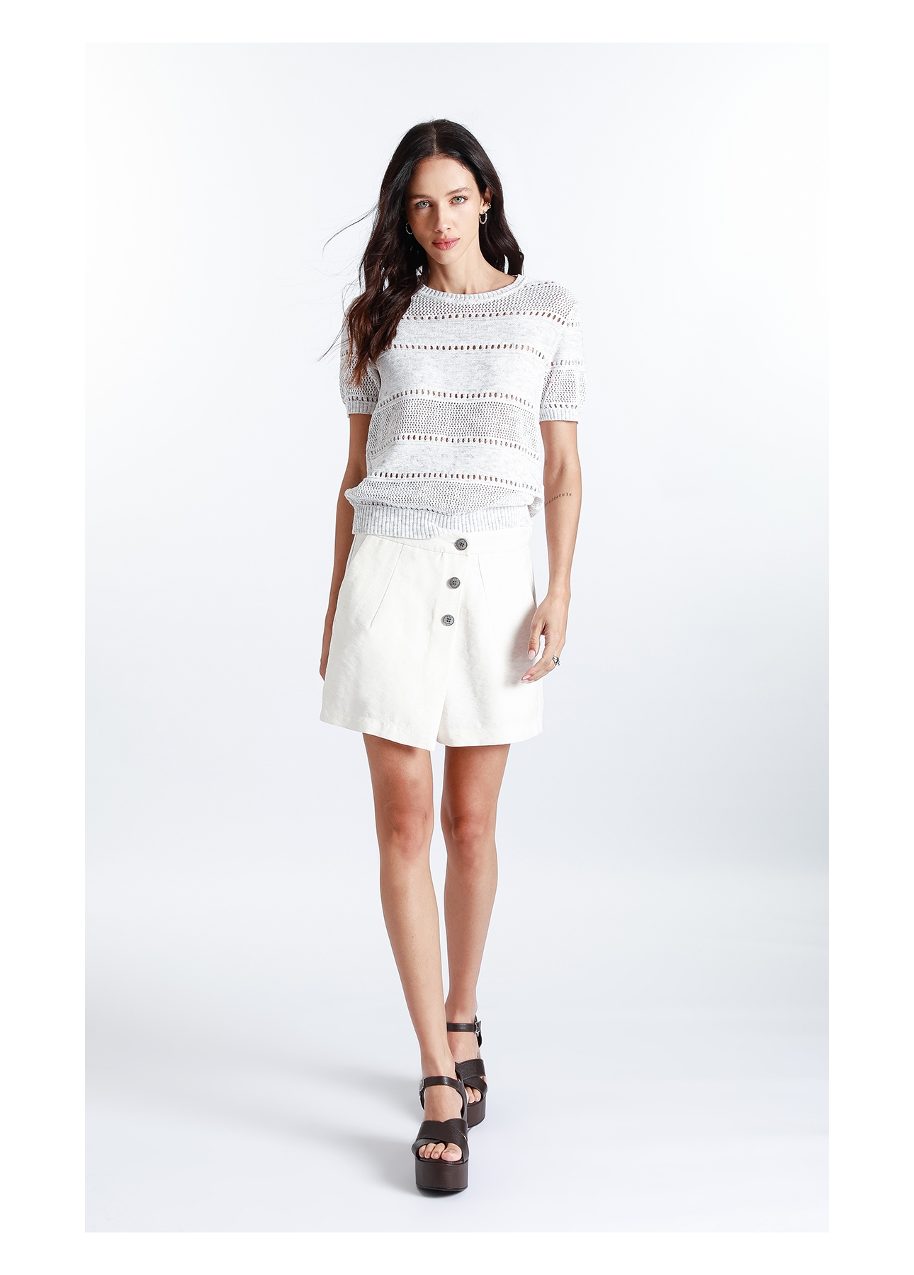 Bermuda Marant Transpass Buttons Natural
