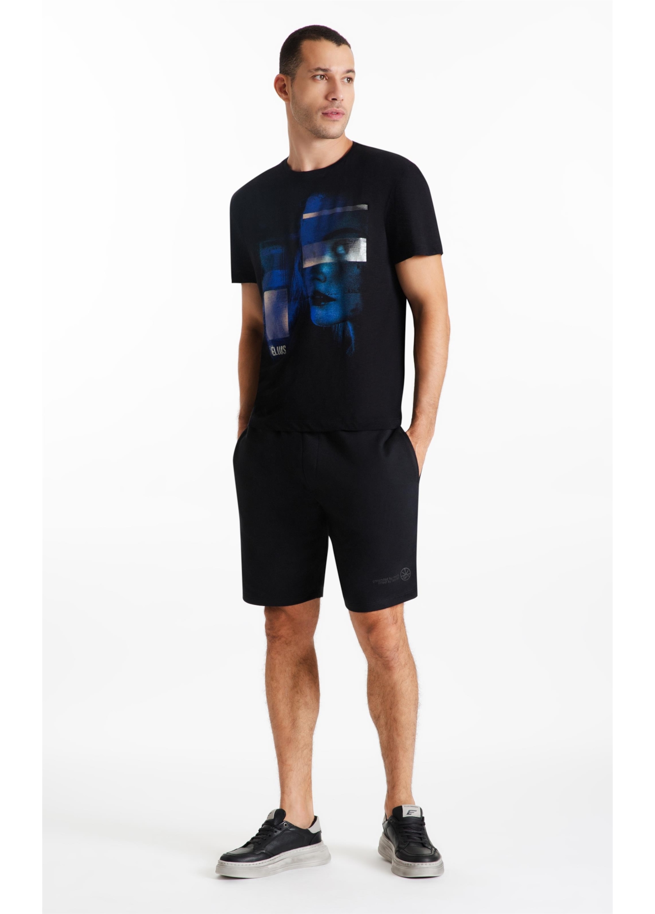 Bermuda Moletom Hemp Jogger Preto