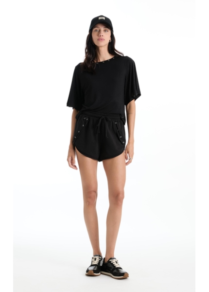 Bermuda Moletom Preto