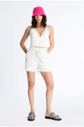 Bermuda Moletom Sport Off White