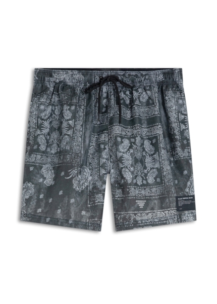 Bermuda Nylon Beach Trucker Bandanna Preto
