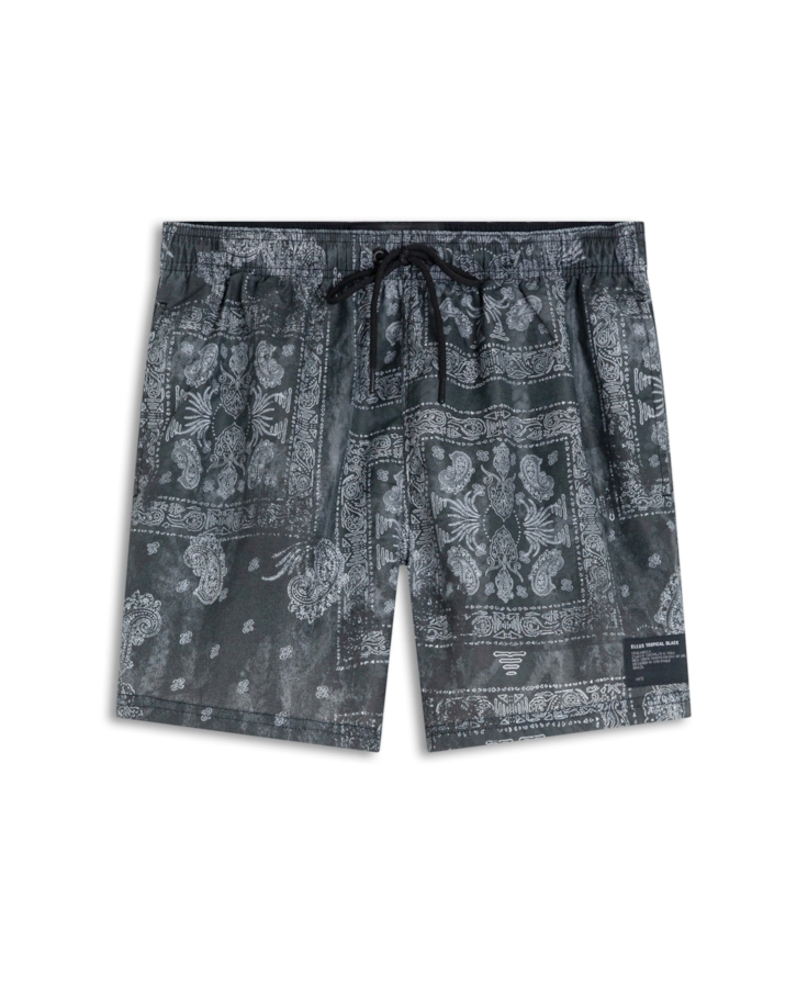 Bermuda Nylon Beach Trucker Bandanna Preto