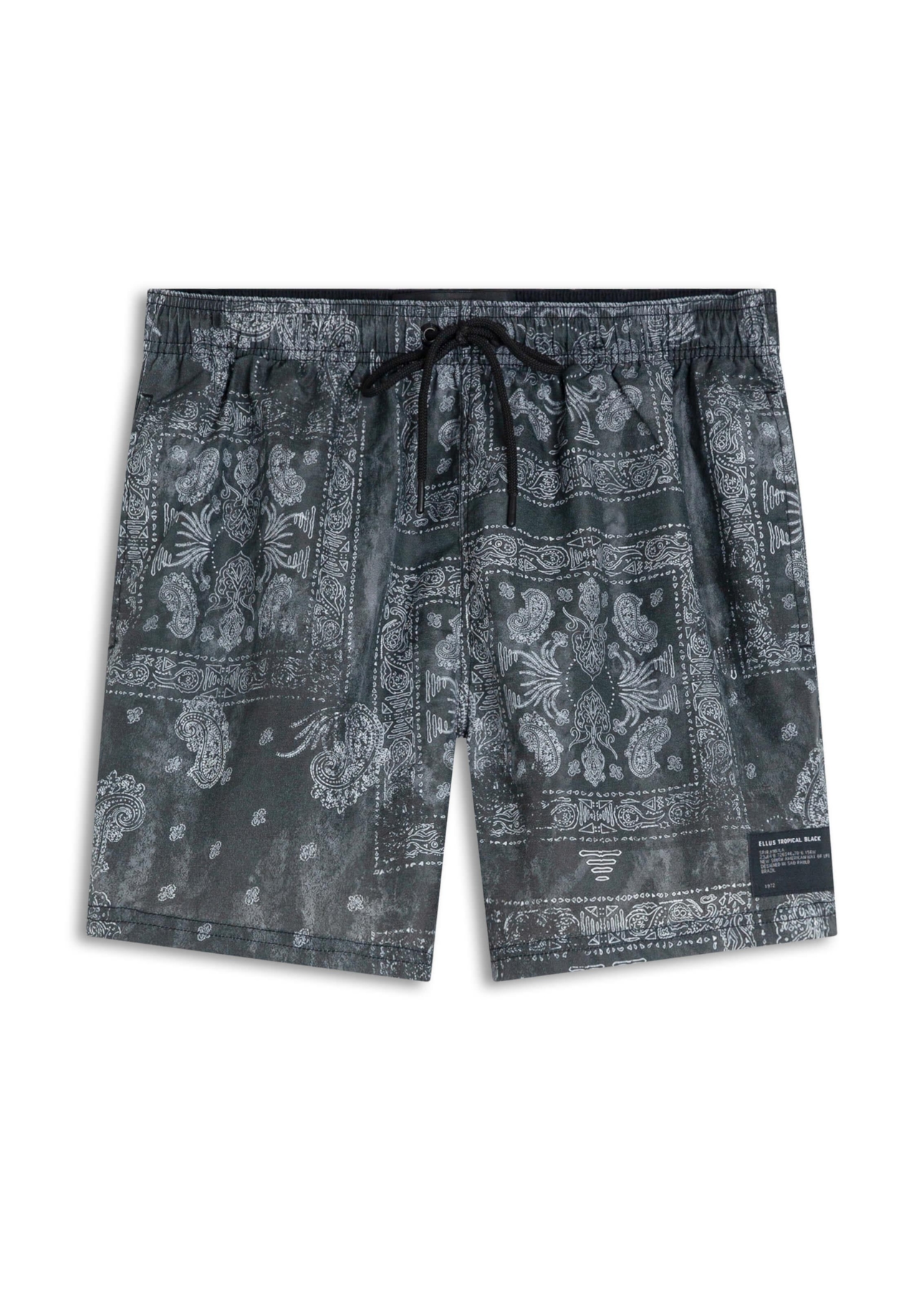 Bermuda Nylon Beach Trucker Bandanna Preto