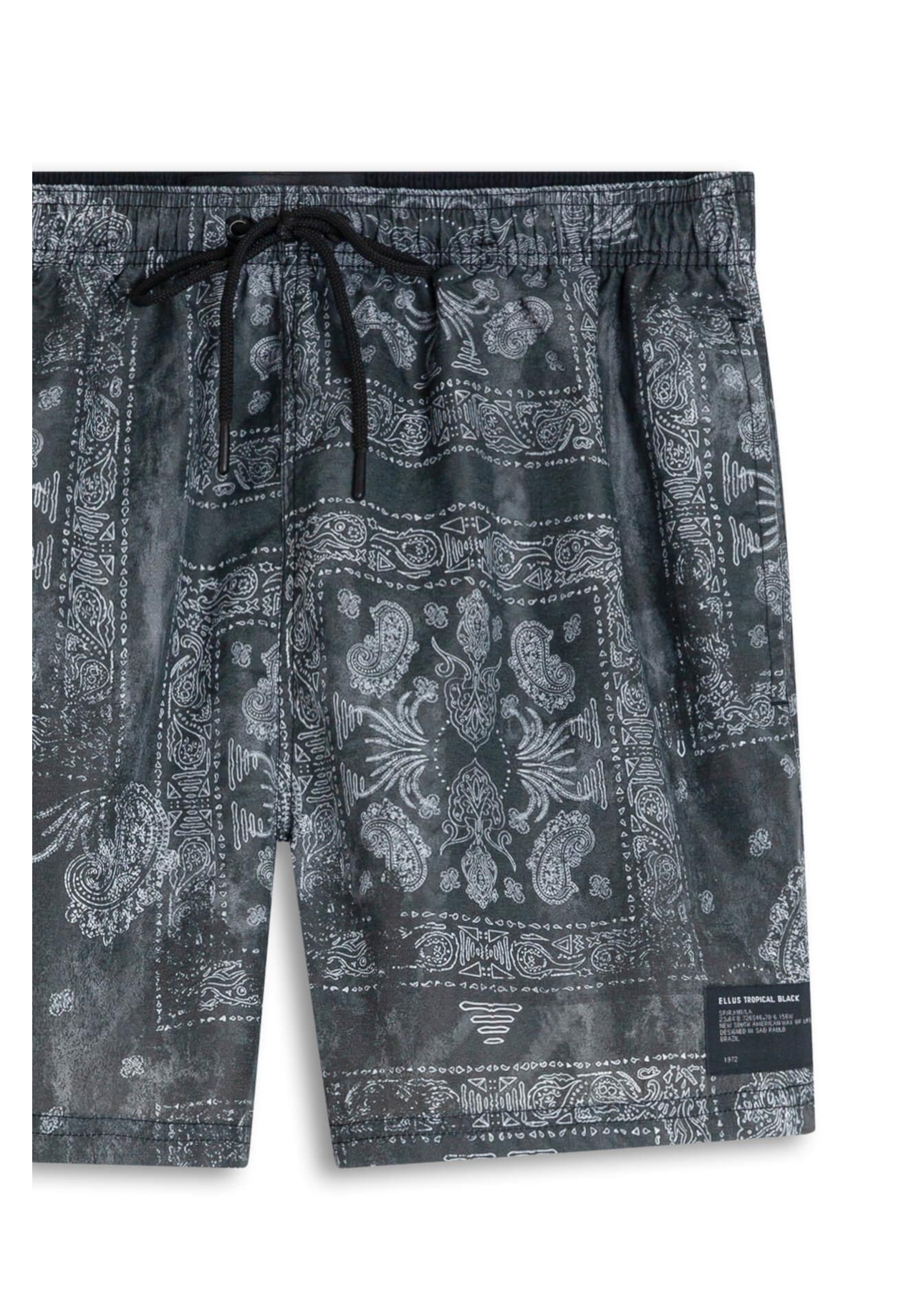 Bermuda Nylon Beach Trucker Bandanna Preto