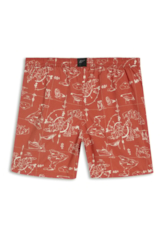 Bermuda Nylon Beach Trucker Maps Laranja