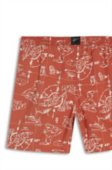 Bermuda Nylon Beach Trucker Maps Laranja