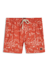 Bermuda Nylon Beach Trucker Maps Laranja